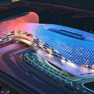 Yas Marina Circuit, F1 race track, Abu Dhabi